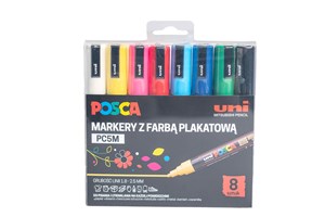 Picture of Markery PC5-M zestaw 8 sztuk markerów Posca Uni