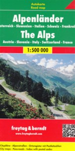 Obrazek Alpy - Austria Słowenia Włochy Szwajcaria Francja mapa drogowa 1:500 000