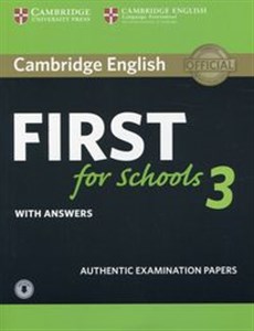 Picture of Cambridge English First for Schools 3 with answers with Audio