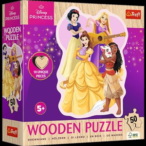 Obrazek Puzzle drewniane 50 Disney Urocze Księżniczki