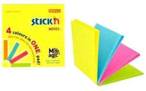 Obrazek Notes samoprzylepny Magic pad 76x76mm neon mix