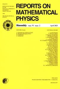 Obrazek Reports on Mathematical Physics  91/2/2023Eksport