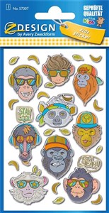 Obrazek Naklejki wypukłe - Małpki