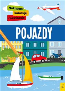 Obrazek Pojazdy. Naklejam, koloruję, rozwiązuję