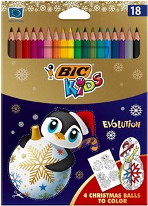 Picture of Kredki ołówkowe KIDS Evolution Christmas18 kolorów
