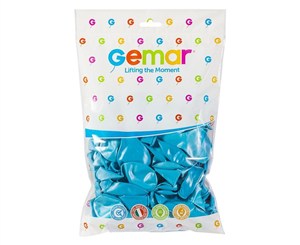 Obrazek Balony metaliczne błękitne 25cm 100szt.