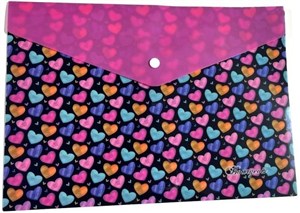 Picture of Teczka A4+ plastikowa z klipsem Serduszka