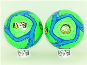 Picture of Piłka nożna zielona z niebieskim pasem