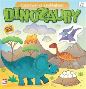 Obrazek Dinozaury. Kolorowanka z naklejkami