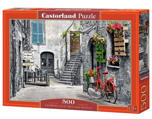 Picture of Puzzle Charming Alley with Red Bicycle 500 B-53339