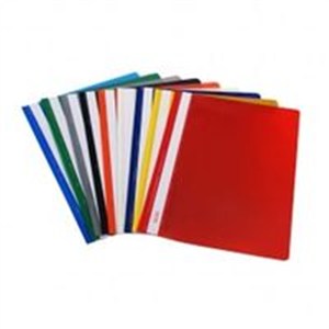 Obrazek Skoroszyt A4 twardy czerwony 10 sztuk