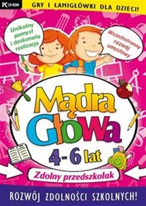 Picture of Mądra Głowa 4-6 lat Zdolny przedszkolak Gry i łamigłówki dla dzieci