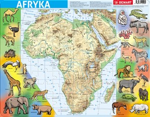 Picture of Puzzle ramkowe 72 Afryka mapa fizyczna