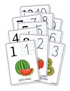 Picture of Plansze edukacyjne A4 - Cyfry 1-10 10 kart