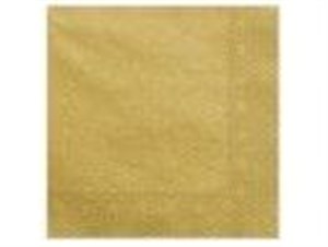Obrazek Serwetki trójwarstwowe złoty 40x40cm 20szt