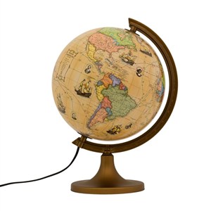 Obrazek Globus trasami odkrywców podświetlany 25cm UA