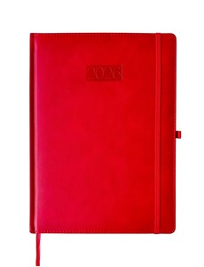 Picture of Kalendarz 2026 A4 Elegance dzienny V6 czerwony K-A4D