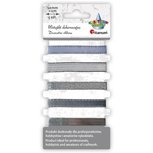 Obrazek Wstążki 10mm 5x2m srebrne