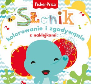 Obrazek Fisher Price Kolorowanka podłogowa Słonik kolorowanie i zgadywanie z naklejkami