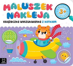 Picture of Maluszek nakleja Książeczka wyszukiwanka z kotkiem z dużymi naklejkami 3+