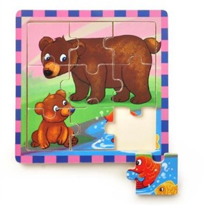 Picture of Puzzle drewniane małe Miśki