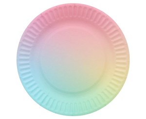 Picture of Talerzyki papierowe tęczowe 18cm 6szt