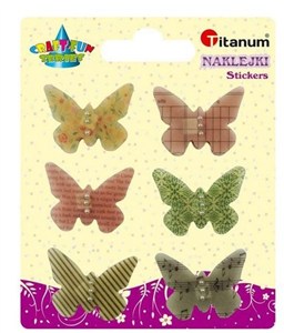 Picture of Naklejki foliowe 3D motyle 32x24mm mix 6szt