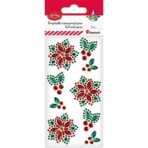 Obrazek Kryształki samoprzylepne poinsecje 35x35mm 9szt