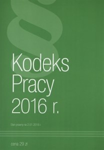 Picture of Kodeks Pracy 2016 Stan prawny na 2.01.2016r.