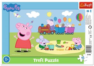 Picture of Puzzle 15 Ramkowe Wesoły pociąg Peppa Pig 31406