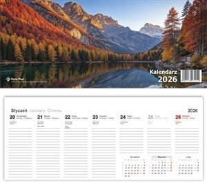 Picture of Kalendarz 2026 biurkowy poziomy mix