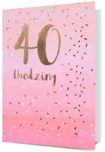 Picture of Karnet B6 Urodziny 40
