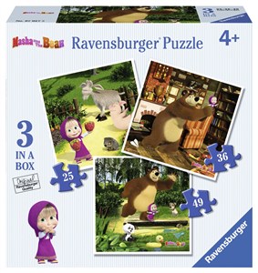 Picture of Puzzle Masza i Niedźwiedź 3w1