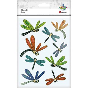 Obrazek Naklejki foliowe 3D ważki mix 9szt.