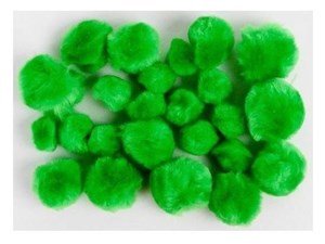 Picture of Pompony akrylowe zielone MIX rozmiarów