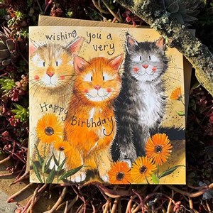 Picture of Karnet Urodziny Koty i nagietki