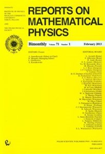 Picture of Reports on Mathematical Physics 71/1/2013