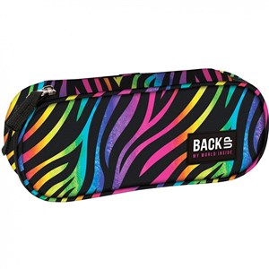 Obrazek Piórnik owalny Backup Kolorowa Zebra WOB6A35