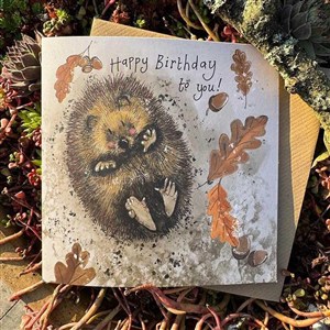 Picture of Karnet Urodziny Jeżyk na plecach