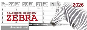 Picture of Kalendarz 2026 biurkowy Zebra