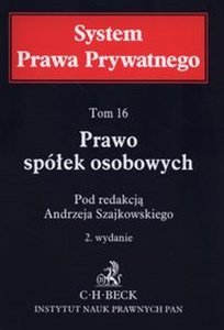 Obrazek Prawo spółek osobowych. System Prawa Prywatnego. Tom 16