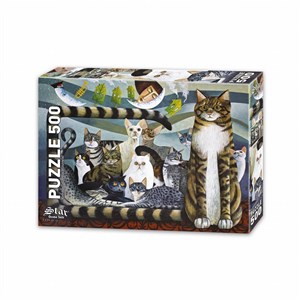 Obrazek Puzzle 500 Rodzina kotów