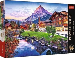 Obrazek Puzzle 1000 Premium Plus Quality Photo Odyssey: Alpejskie miasteczko, Szwajcaria