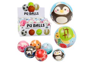 Obrazek Piłka miękka piankowa zwierzęta MIX