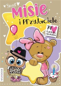 Obrazek Misie i przyjaciele z naklejkami z brokatem