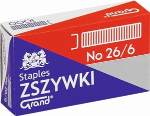 Obrazek Zszywki 26/6 (1000szt*10) GRAND