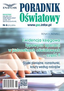 Obrazek Ewidencja księgowa typowych operacji w jednostkach oświatowych Część 2 Poradnik Oświatowy 6/16