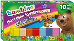 Picture of Plastelina 10 kolorów kwadratowa Bambino