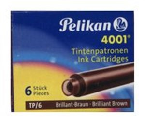 Picture of Naboje krótkie Pelikan 4001 TP/6 brązowe 6 sztuk