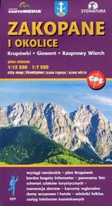 Picture of Zakopane i okolice plan miasta 1:12 500 Krupówki Giewont Kasprowy Wierch
